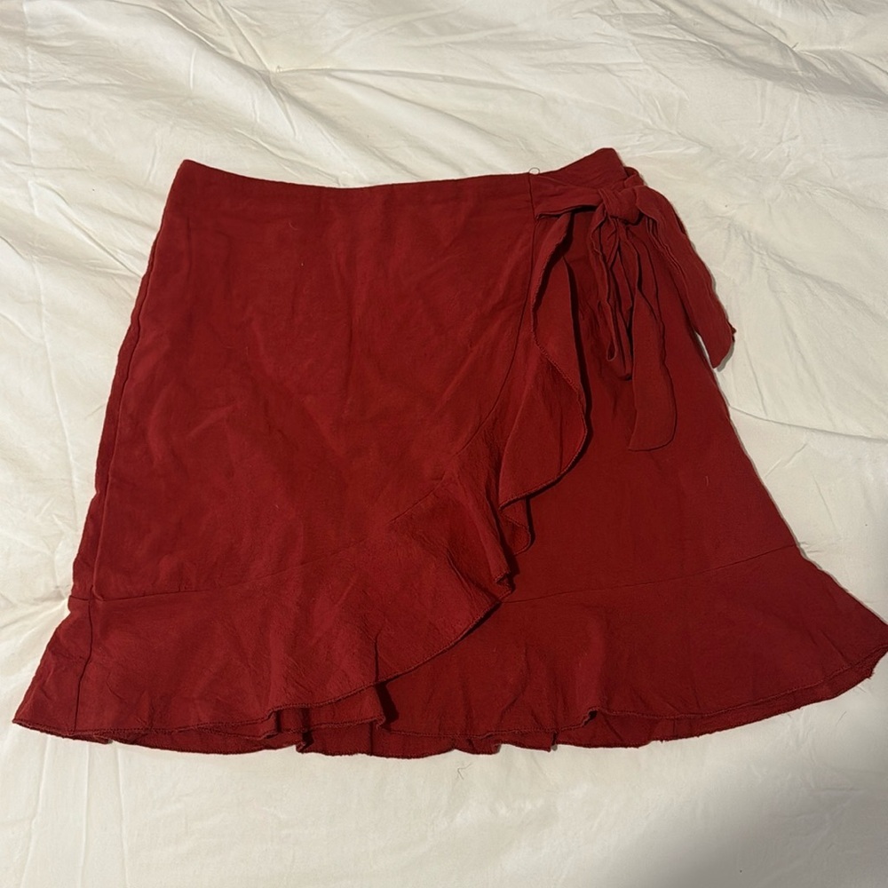 Red ruffle Amazon skirt
